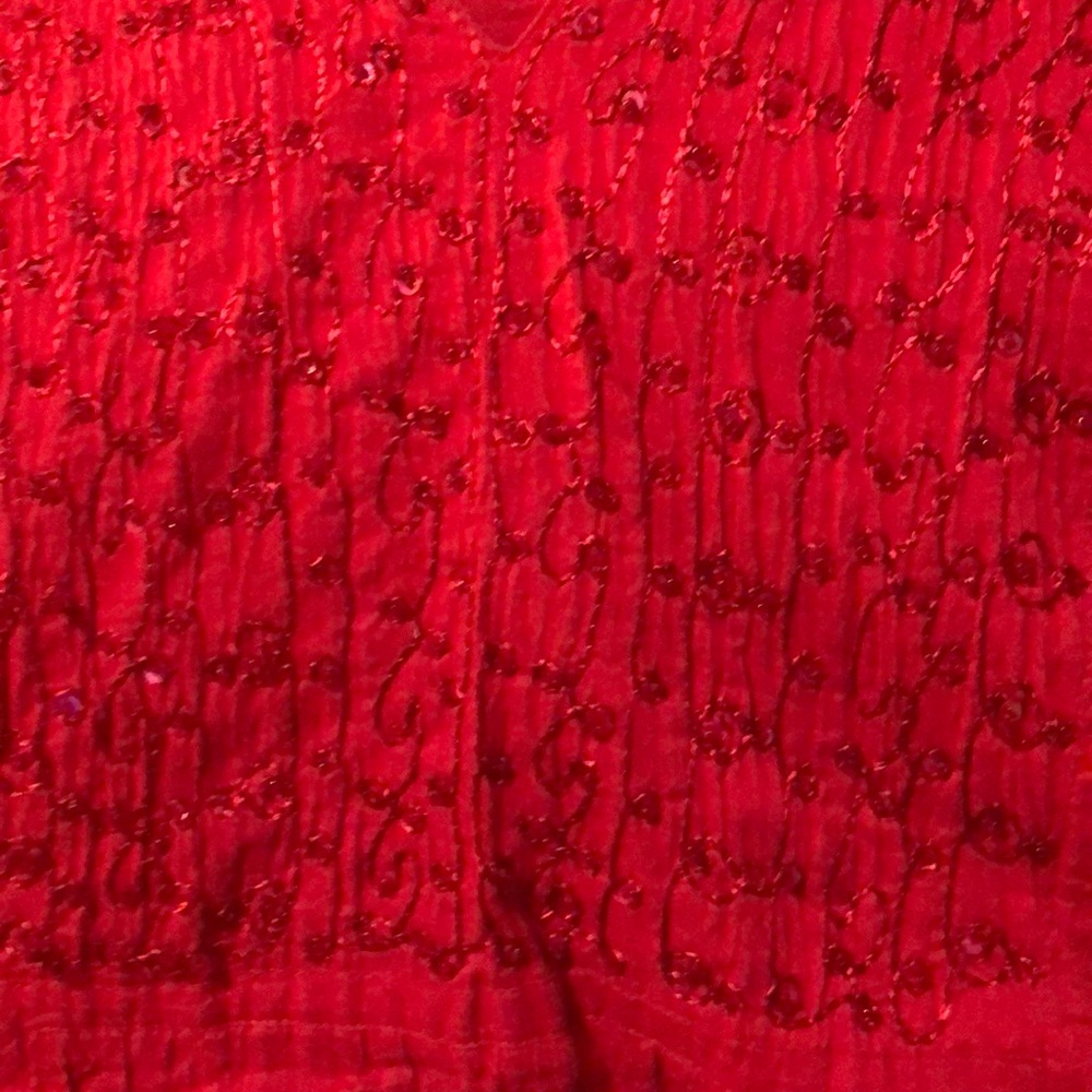🌺 Blouse, Krinkly with sequins NWOT (never worn) - Picture 6 of 16